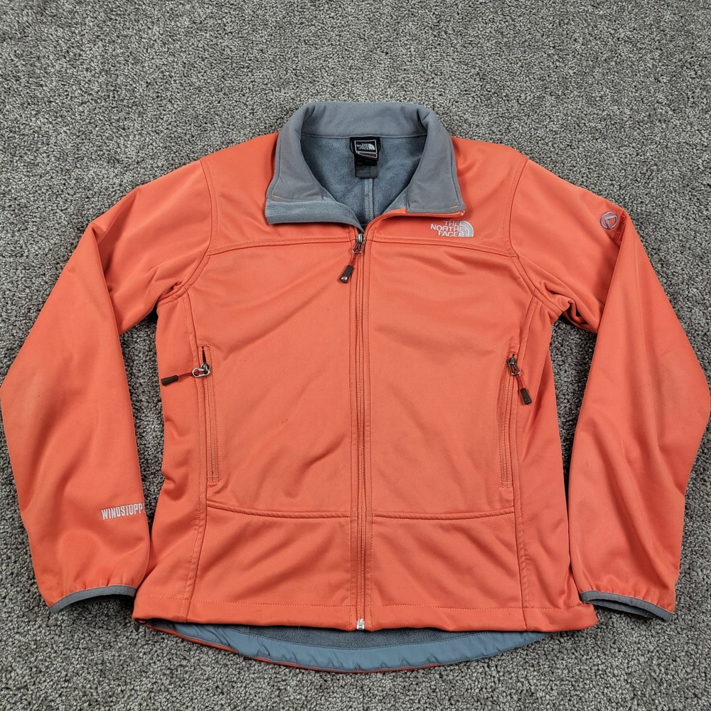 The North Face Summit Series Jacket Womens Large Orange Windstopper Softshell - Picture 2 of 13